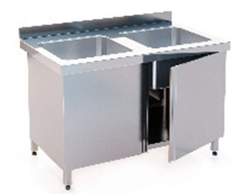 Стол закрытый с двумя ваннами СВПШР2 1000x700