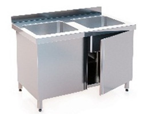 Стол закрытый с двумя ваннами СВПШР2 1200x600