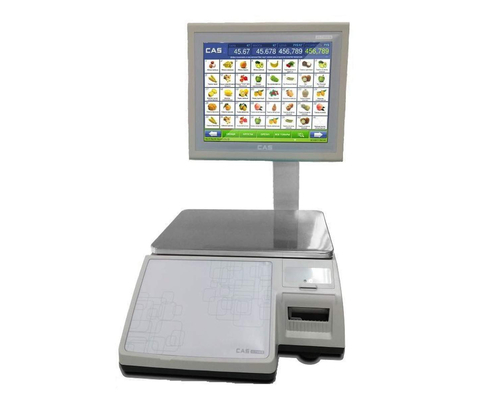 Торговые весы с печатью этикеток CAS CL7000 (платформа 380х250 мм)