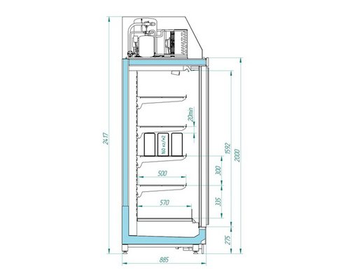 Морозильный шкаф ШН 1.20-4.0 ANZIO LT 2D2K 1562 Д