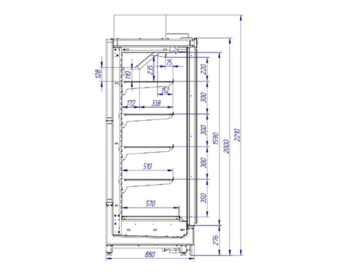 Морозильный шкаф ШН 1.80-6.0 ANZIO LT 3D 2343R290