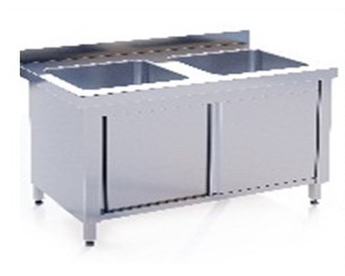 Стол закрытый с двумя ваннами СВПШК2 1500x600