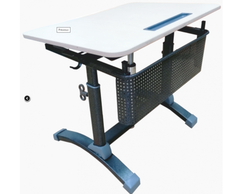 "Ламифорка - 1" Одноместное учебное место-трансформер,объемный фронтон,с регулировкой наклона столешницы, полуавтоматическая регулировка роста - ГАЗОВЫЙ ЛИФТ, №2-6