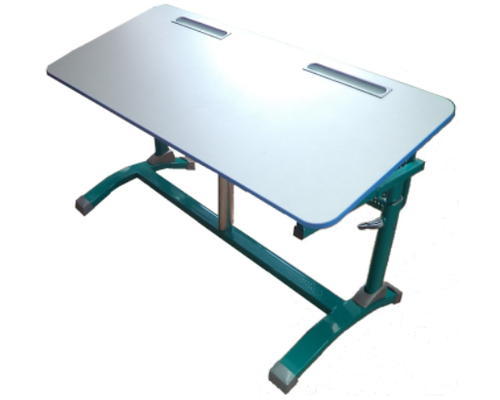 Ламифорка - 2" Двухместное учебное место-трансформер, объемный фронтон, с регулировкой наклона столешницы,полуавтоматическая регулировка роста - ГАЗОВЫЙ ЛИФТ, №2-6