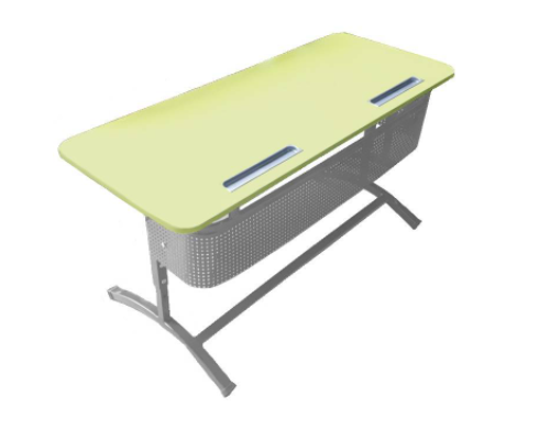 Стол ученический "Асташка -2" двухместный регулируемый, объемный фронтон, с регулировкой наклона столешницы, №2-4, 4-6