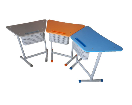 Стол ученический "Киташка -1"  ТРАПЕЦИЯ одноместный регулируемый, объемный фронтон,с регулировкой наклона столешницы