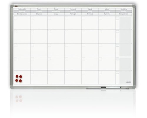 Планер месячный 2x3 TP004 60х90 алюмин.рамка магнитный Планер месячный 2x3 TP004 60х90 алюмин.рамка магнитный