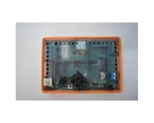 Плата ТРЕКДУИНО  ПРО в корпусе для детского конструктора по образовательной робототехнике "Роботрек"