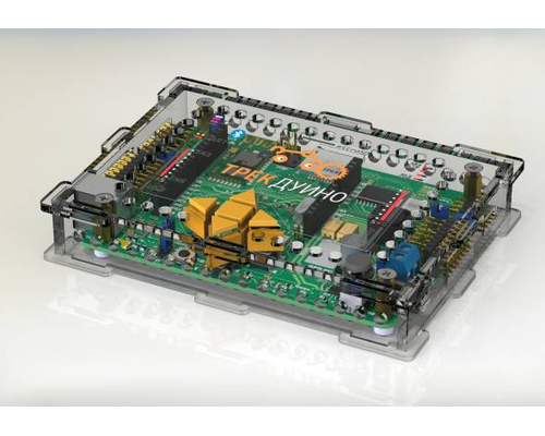 Плата ТРЕКДУИНО в корпусе для детского конструктора по образовательной робототехнике "Роботрек"