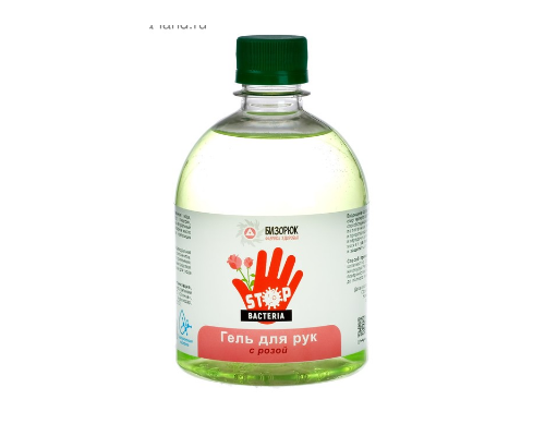 Антисептик для рук "Бизорюк. С розой", гель, пластик, 500 мл для рук "Бизорюк. С розой", гель, пластик, 500 мл