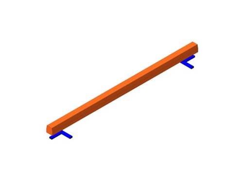 Бревно гимнастическое напольное 3м