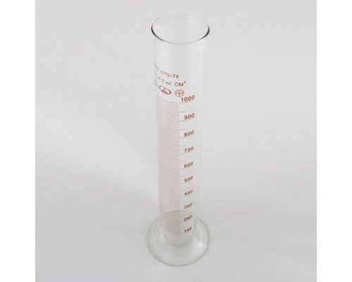 Цилиндр 1-1000-2 с нос. и стекл. осн., уп.12 /18шт