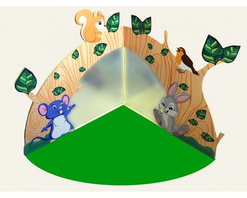 Декоративно-развивающая панель "Лесное царство", мат входит в комплект