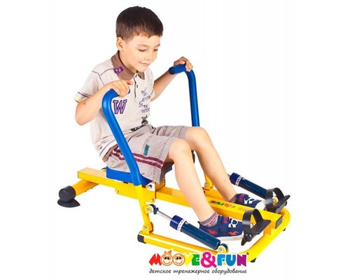 Детский гребной тренажер c двумя рычагами