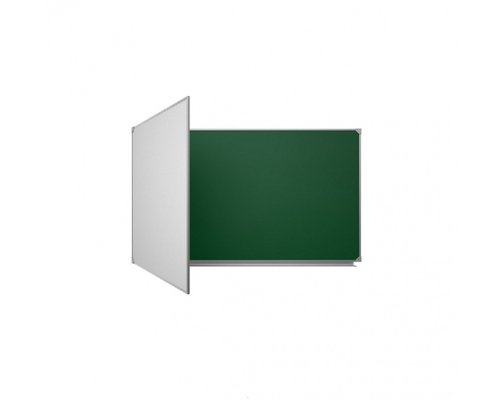 Двухэлементная школьная доска (мел) 2250х1000 эмалированная