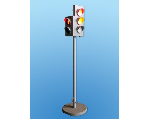 Электрифицированная модель транспортного и пешеходного светофоров на стойке и основании