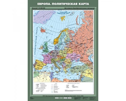 Европа. Политическая карта.