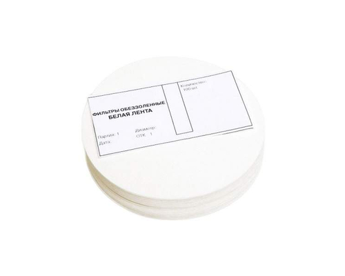 Фильтры обеззоленные "Белая лента" d 90 мм, уп.100 шт