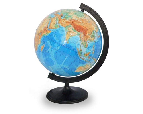 Глобус физический Земли М 1:50 млн.