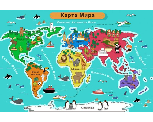 Игровое поле- крышка для планшета Карта мира