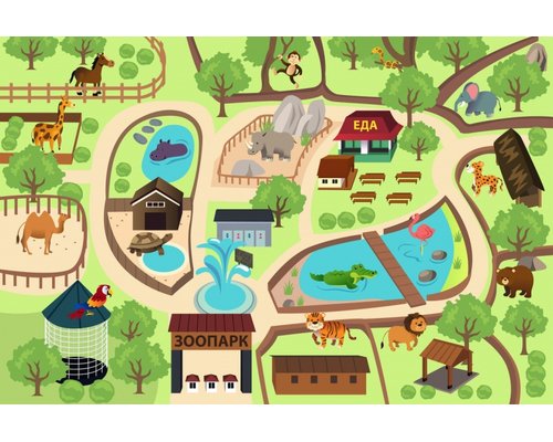Игровое поле- крышка для планшета Зоопарк