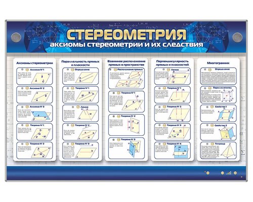 Интерактивный электрифицированный стенд "Стереометрия"