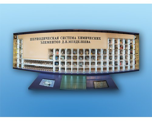 Интерактивный наглядно-демонстрационный комплекс "Периодическая таблица химических элементов Д.И. Менделеева" с натуральными образцами