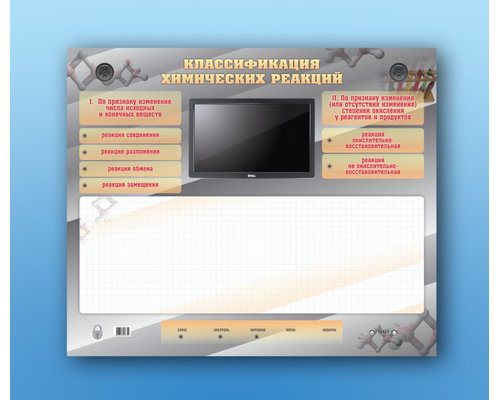 Интерактивный стенд-тренажер "Классификация химических реакций"