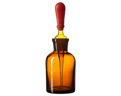 Капельница Страшейна 2-60 мл, темное стекло, с притертой пробкой- пипеткой, уп.12 /288 шт