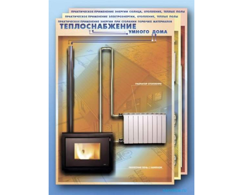 Комплект электрифицированных учебно-информационных стендов "Теплоснабжение современной энергосберегающей школы" с макетными образцами
