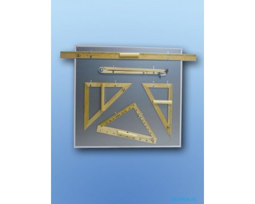 Комплект линеек для школьной доски + доска крепежная (для хранения)