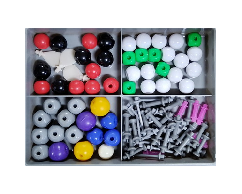 Комплект моделей атомов для составления моделей молекул со стержнями лабораторный