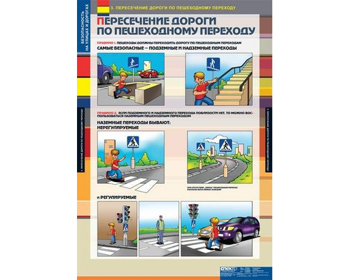 Комплект таблиц "Безопасность на улицах и дорогах"  12 таблиц