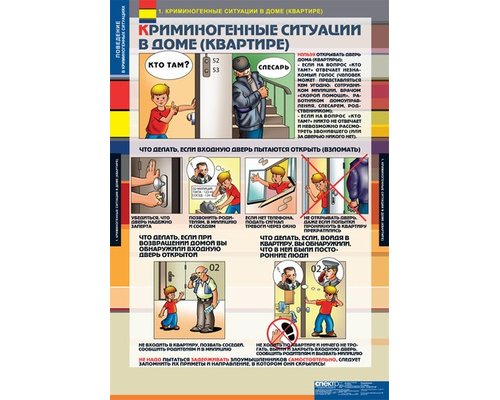 Комплект таблиц "Поведение в криминогенных ситуациях" (9 табл.)