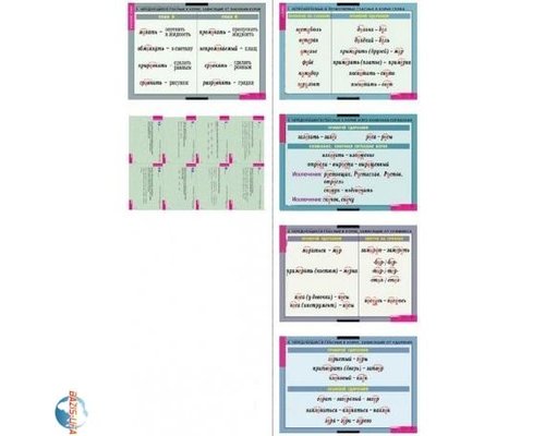 Комплект таблиц "Правописание гласных в корне слова"(5табл. +32 карт)