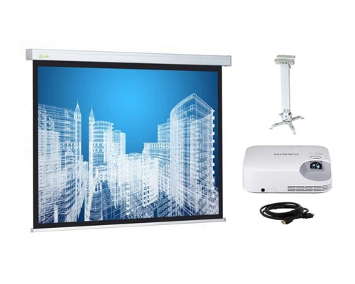 Лазерный проектор + настенно-потолочный экран 84''