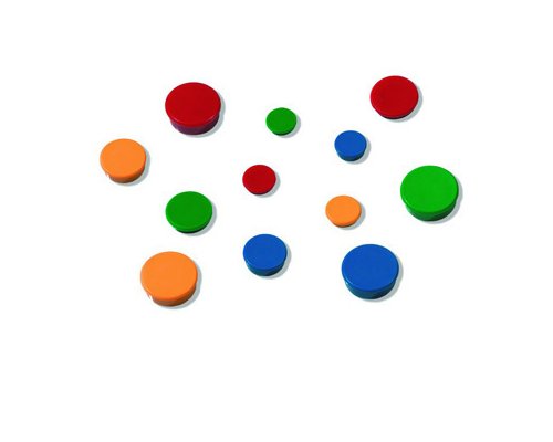 Магниты для доски 40мм 2x3 АМ140/00 10шт/уп. цветные