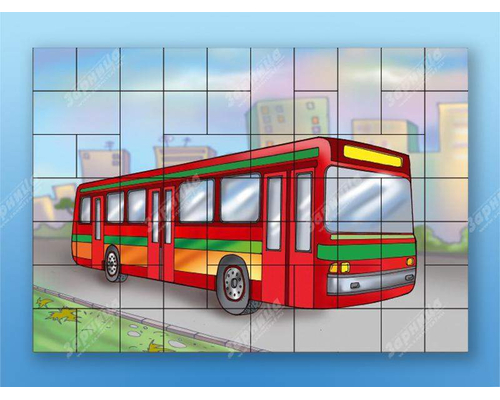 Магнитный пазл "Автобус"