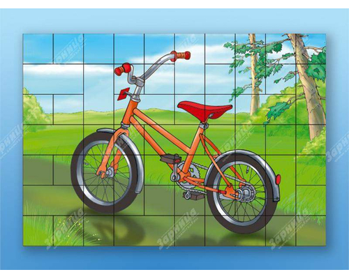 Магнитный пазл "Велосипед"