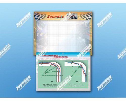 Магнитно-маркерная доска "Основы картинга" с комплектом тематических фолий