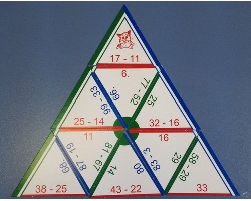 Математическая пирамида Вычитание до 10