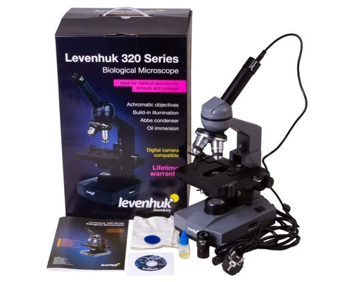 Микроскоп цифровой Levenhuk D320L BASE, 3 Мпикс, монокулярный