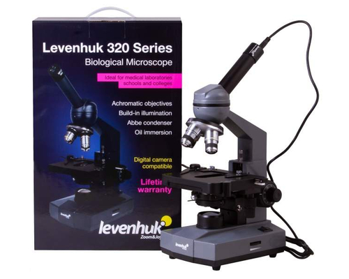 Микроскоп цифровой Levenhuk D320L BASE, 3 Мпикс, монокулярный