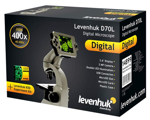 Микроскоп цифровой Levenhuk D70L, монокулярный