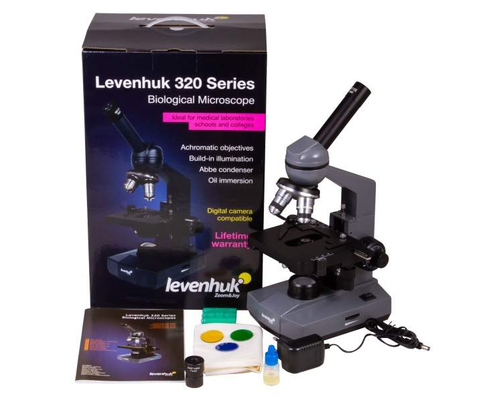 Микроскоп Levenhuk 320 PLUS, монокулярный