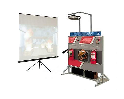 Многофункциональный интерактивный учебно-тренировочный комплекс по тушению пожара поездной бригадой МКР-01