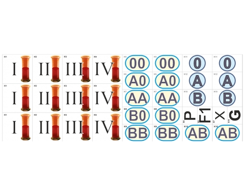 Модель-аппликация Генетика групп крови (демонстрационный набор из 34 карт)
