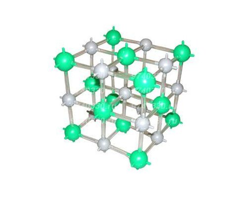 Модель демонстрационной кристаллической решетки хлористого натрия NaCl