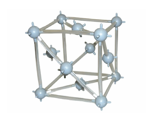 Модель демонстрационной кристаллической решетки меди Cu