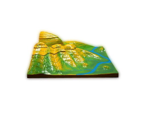 Модель "Вулканическая поверхность. Формирование гор"